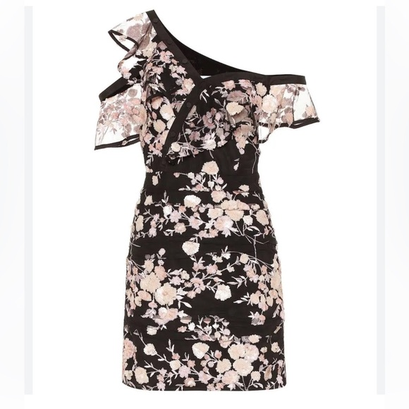 COPY - $615 Self-Portrait REVOLVE Sequin Off Shoulder Mini Dress - Picture 1 of 11